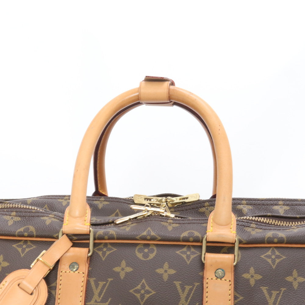 美品 ルイヴィトン モノグラム サック トロワポッシュ M41375 レザー ボストン バッグ 出張 旅行 トート トラベル メンズ RWE DT49-4
