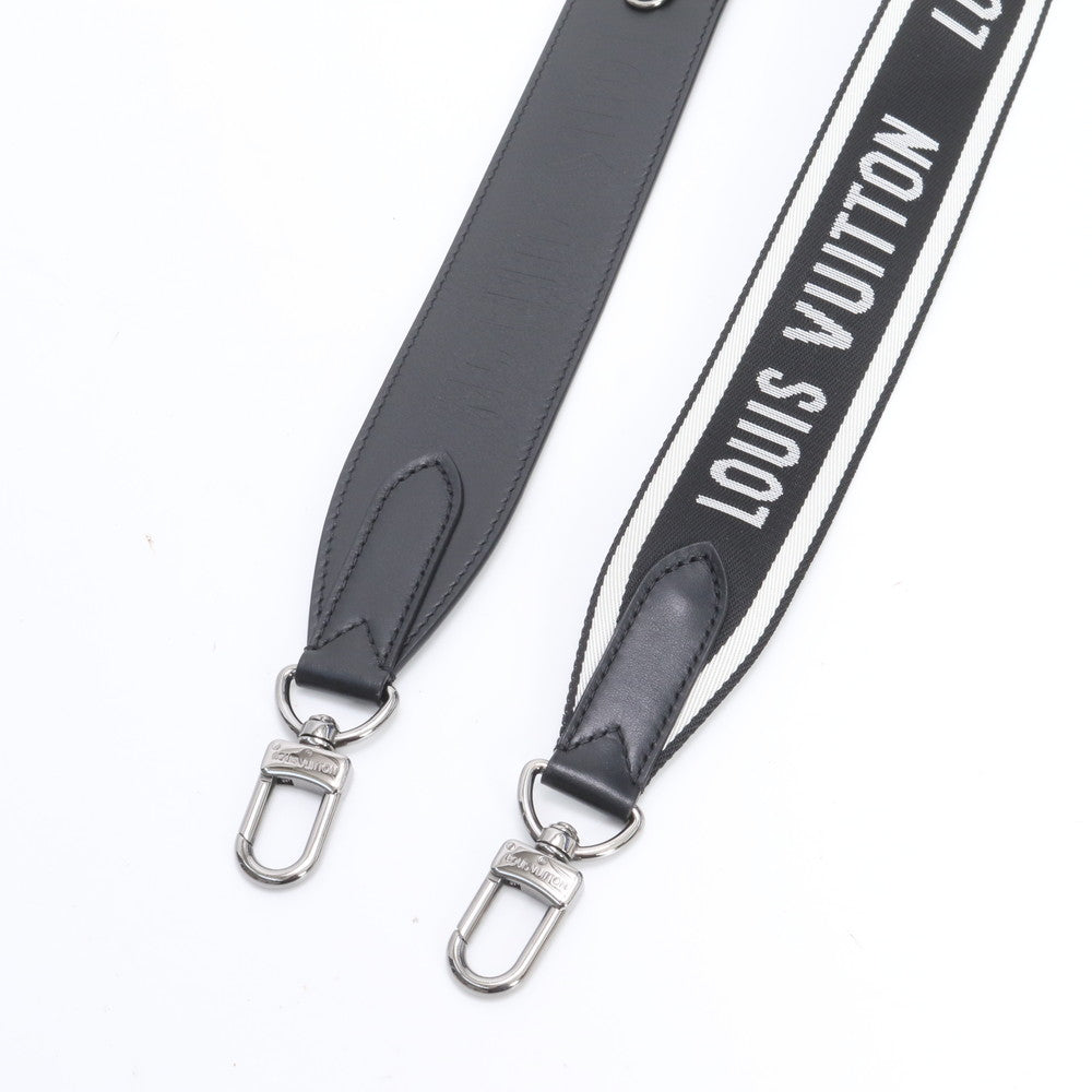 極美品 現行品 ルイヴィトン J02496 レザー ショルダーストラップ 斜め掛け ブラック バッグ 用 アクセサリー メンズ RWEE DT49-3