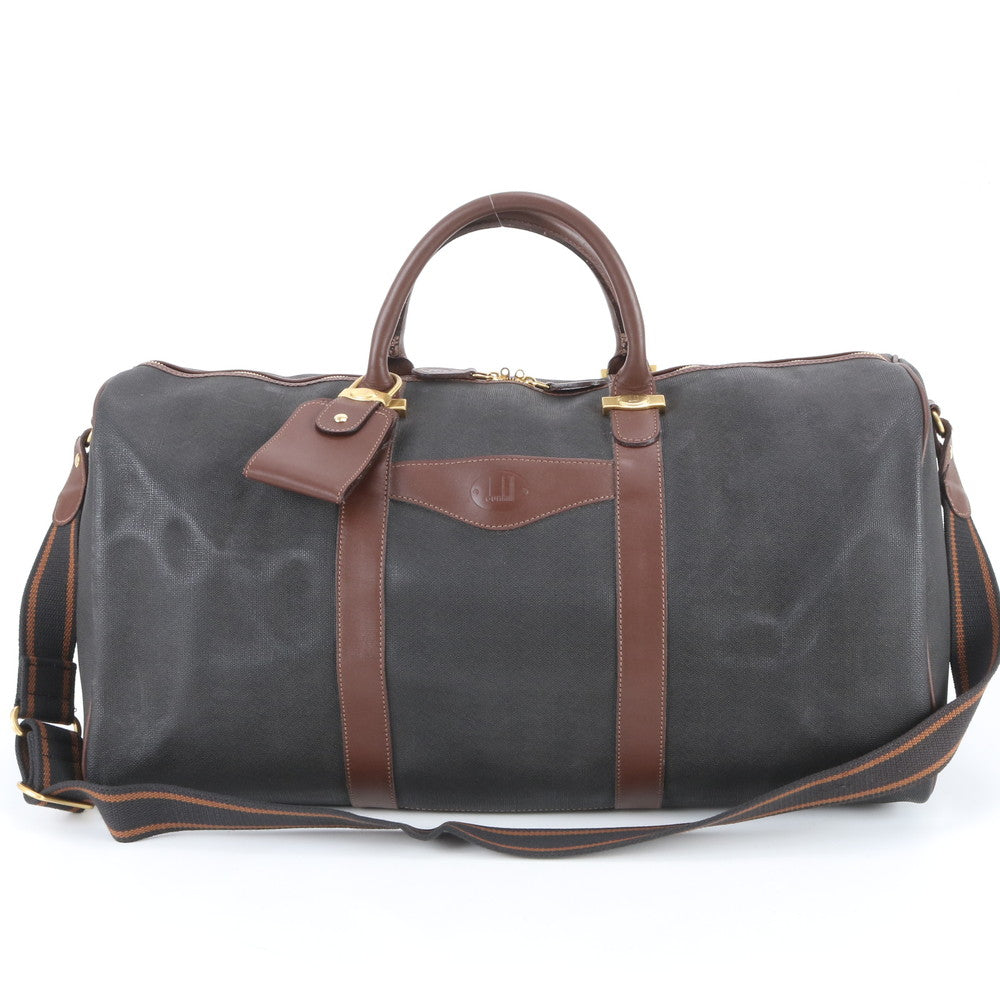 美品 ダンヒル レザー 2WAY ボストン バッグ 斜め掛け ショルダー 出張 旅行 トート トラベル ブラウン メンズ RWE DV65-7