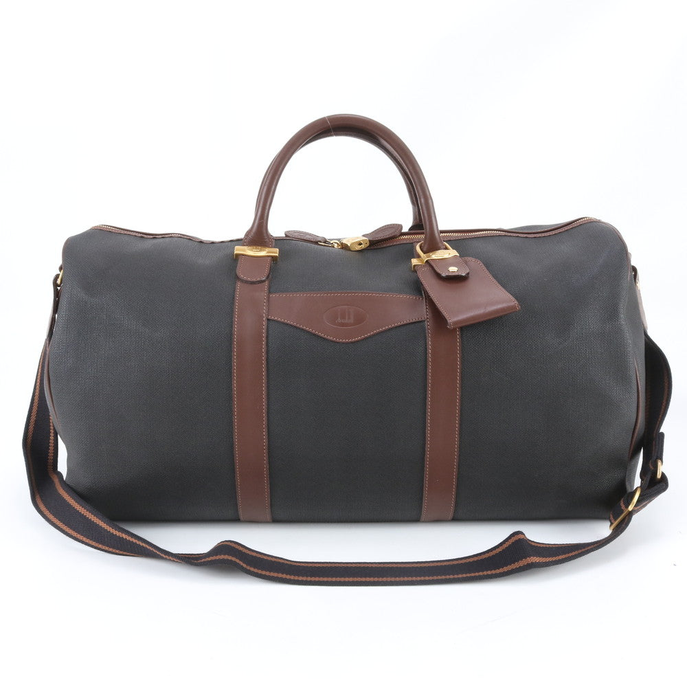 美品 ダンヒル レザー 2WAY ボストン バッグ 斜め掛け ショルダー 出張 旅行 トート ブラック ブラウン メンズ RWE DV62-7