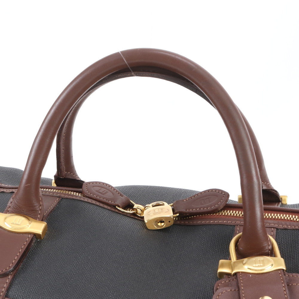 美品 ダンヒル レザー 2WAY ボストン バッグ 斜め掛け ショルダー 出張 旅行 トート ブラック ブラウン メンズ RWE DV62-7