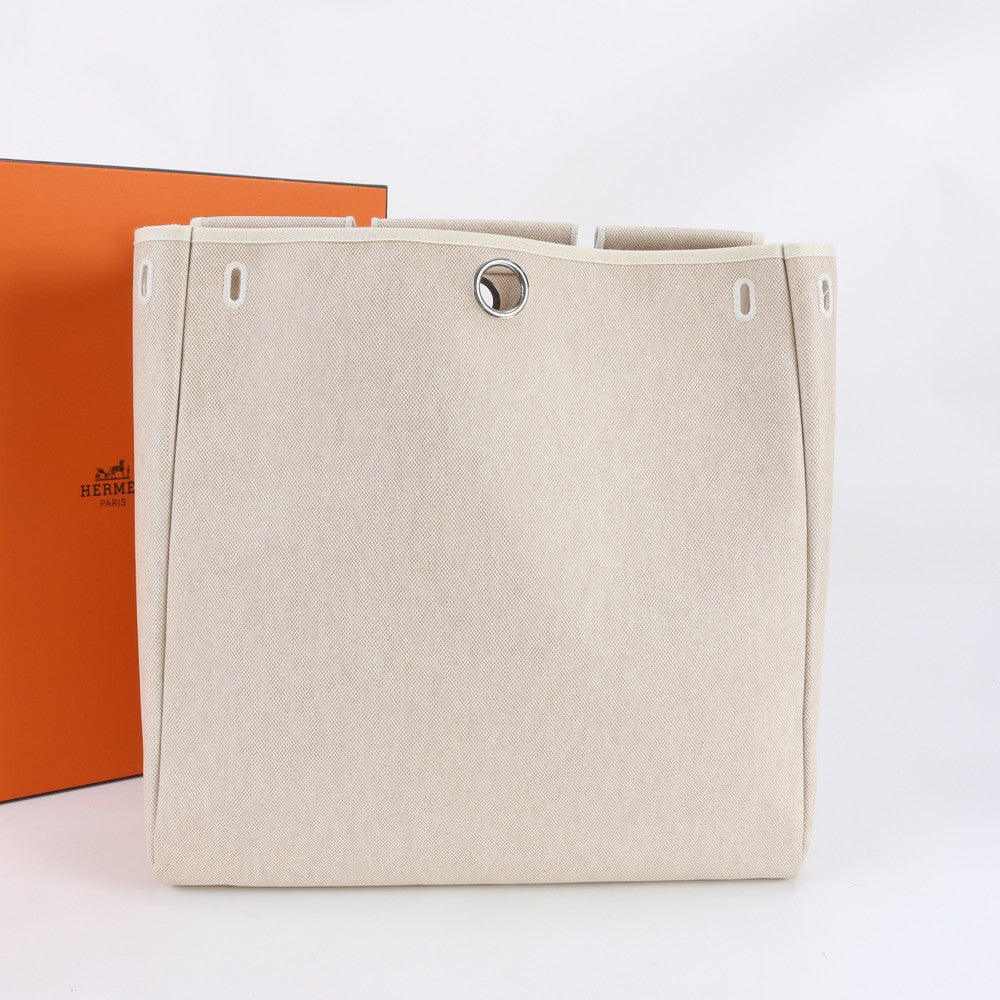 極美品 エルメス エールバッグ MM 替えバッグ トワルアッシュ トート バッグ ショルダー ビジネス A4 ベージュ メンズ EBE DV69-7