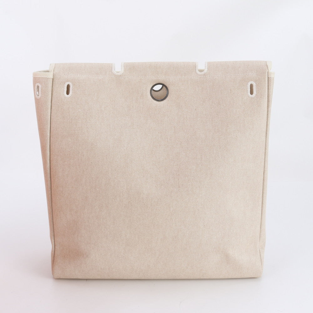 極美品 エルメス エールバッグ MM 替えバッグ トワルアッシュ トート バッグ ショルダー ビジネス A4 ベージュ メンズ EBE DV69-7