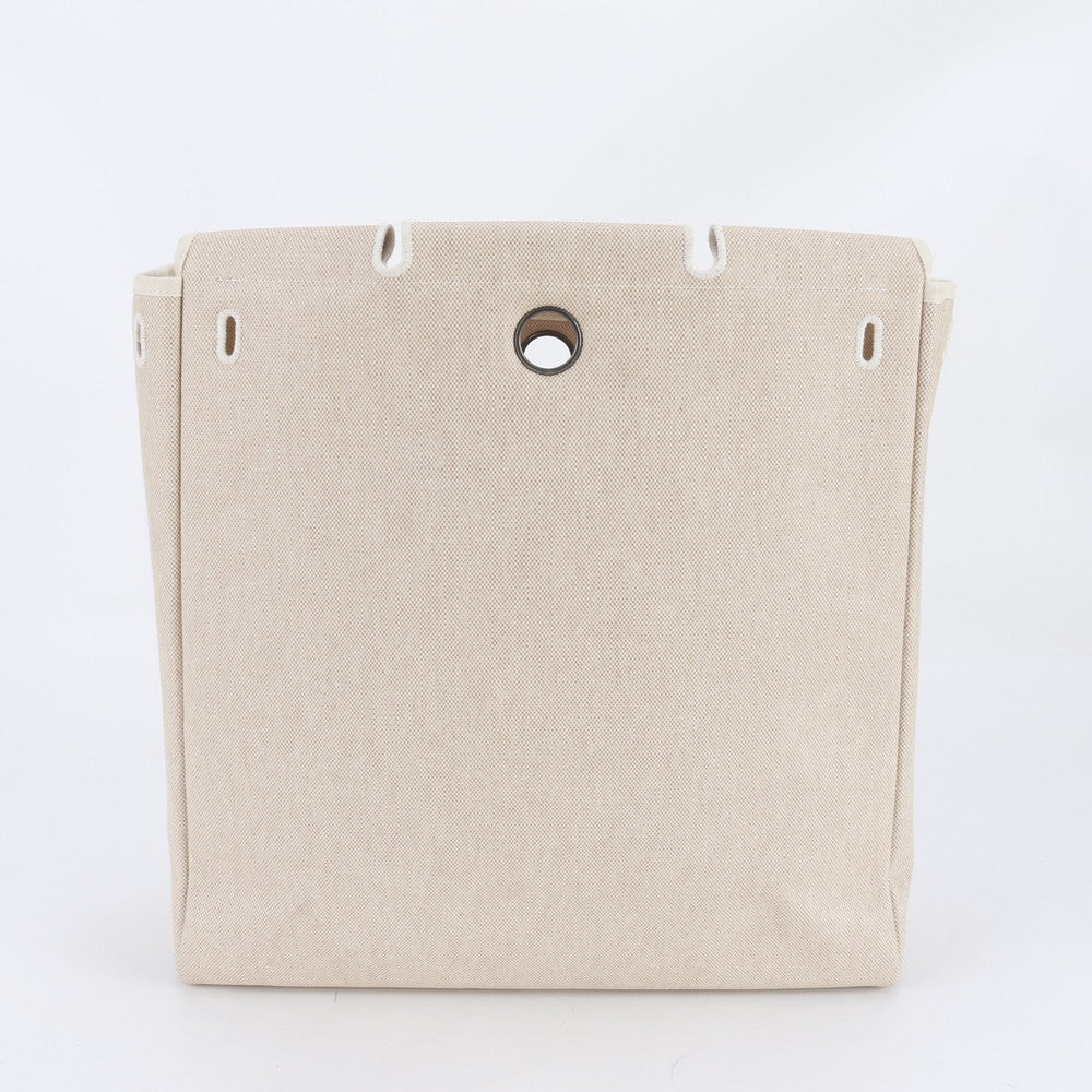 極美品 エルメス エールバッグ MM 替えバッグ トワルアッシュ トート バッグ ショルダー ビジネス A4 ベージュ メンズ EBE DV69-7