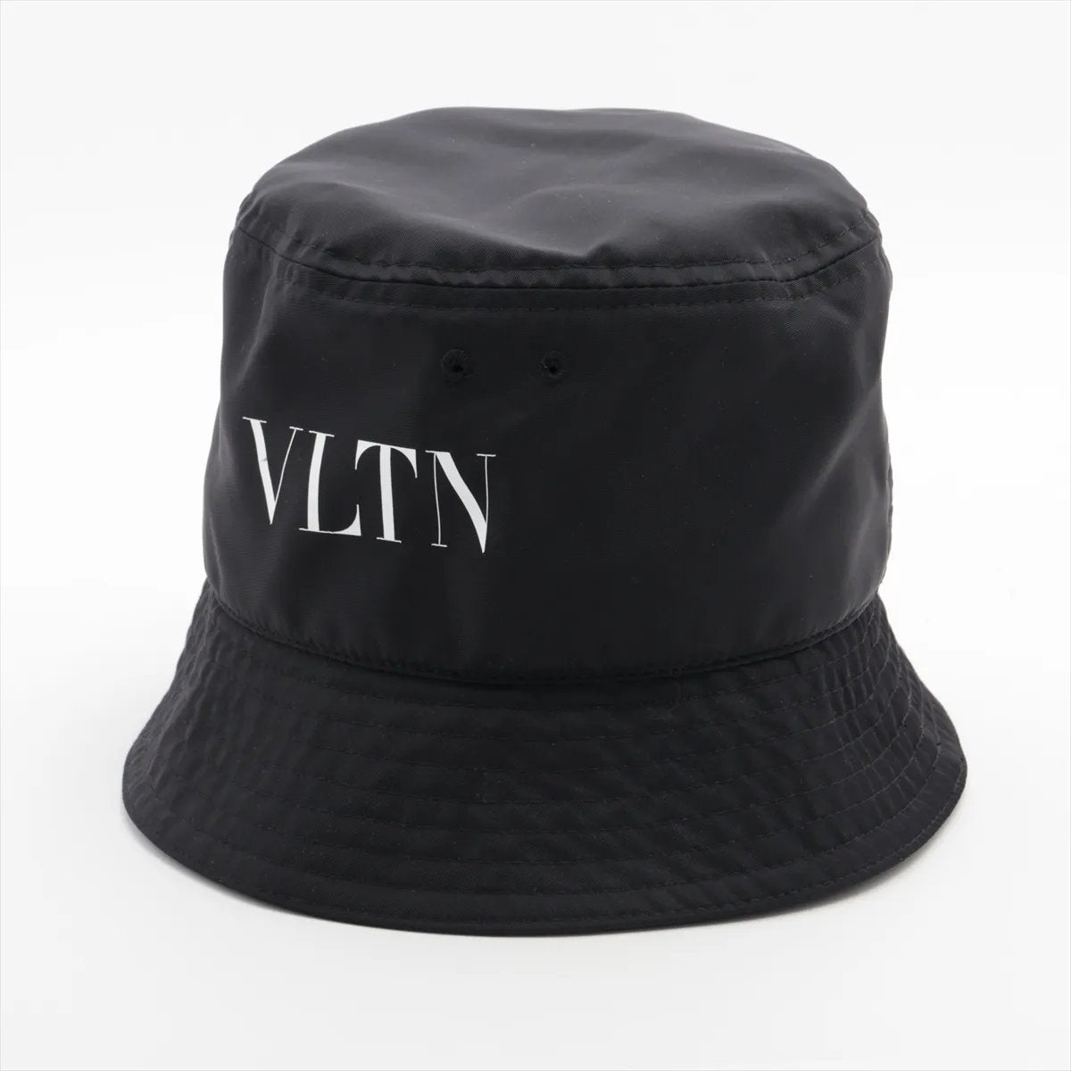 極美品 ヴァレンティノ ガラヴァーニ VLTN ロゴ ナイロン バケットハット 帽子 ブラック 黒 メンズ レディース MMM DT51-8
