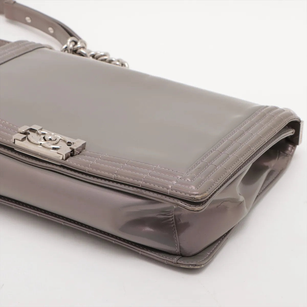 美品 シャネル シリアルシール付 ボーイシャネル レザー 2WAY チェーン ショルダーバッグ 斜め掛け レディース MMM DT53-1