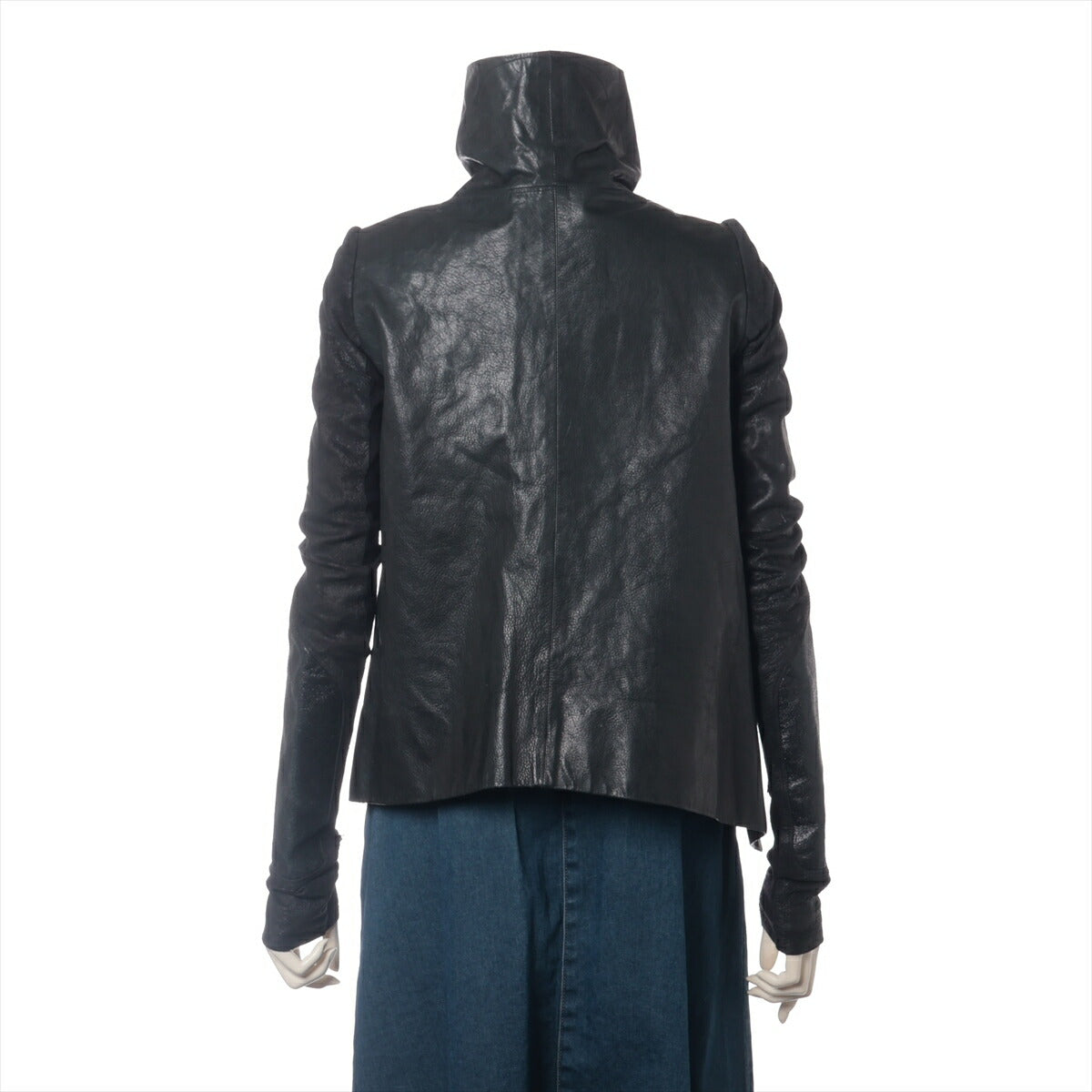 美品 リックオウエンス レザー ジャケット ブラック 黒 IT38 ファッション 洋服 アウター 上着 羽織 レディース MMM BS32-19