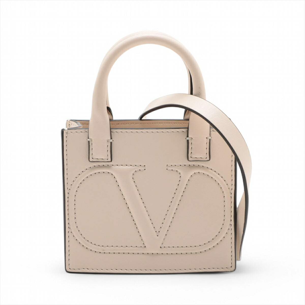 極美品 ヴァレンティノ ガラヴァーニ Vロゴ ウォーク レザー 2WAY ショルダーバッグ 斜め掛け ハンド レディース EEE BT30-71