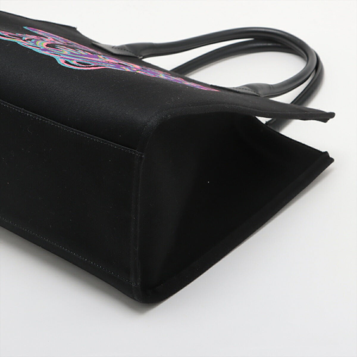 美品 ヴェルサーチ メドゥーサ レザー トート バッグ 肩掛け ショルダー ハンド ブラック A4 レディース EEE BW20-43