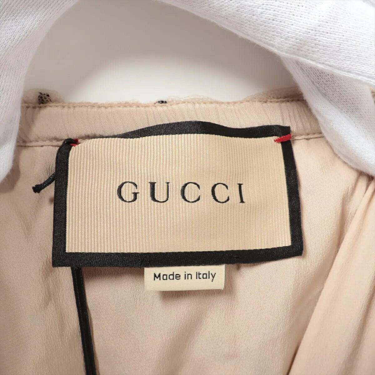 未使用 グッチ 728251 ポルカドット チュール ワンショルダー ドレス 38 ベージュ ワンピース 洋服 レディース MMM CN50-5