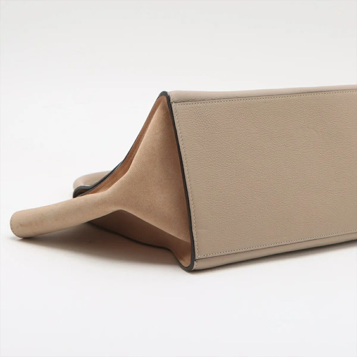 美品 セリーヌ トラペーズ ベージュ 肩掛け レザー 2WAY ハンドバッグ トート ショルダー 本革 レディース MMM CN50-11