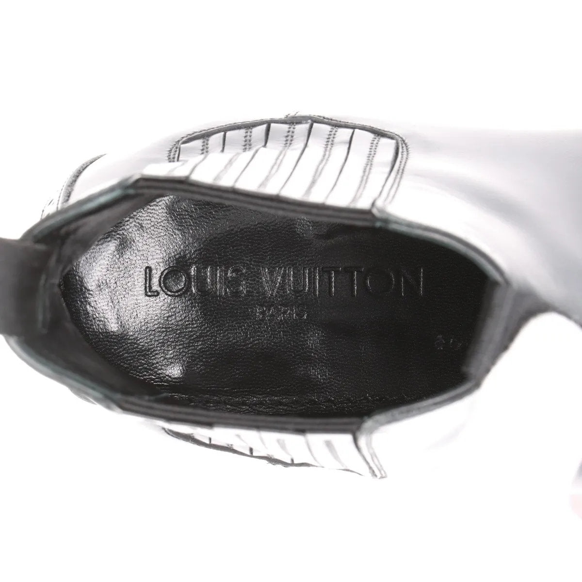 美品 ルイヴィトン 6 1/2 レザー ショート ブーツ 靴 シューズ 革靴 紳士 本革 ブラック 黒 メンズ MMM CQ50-8