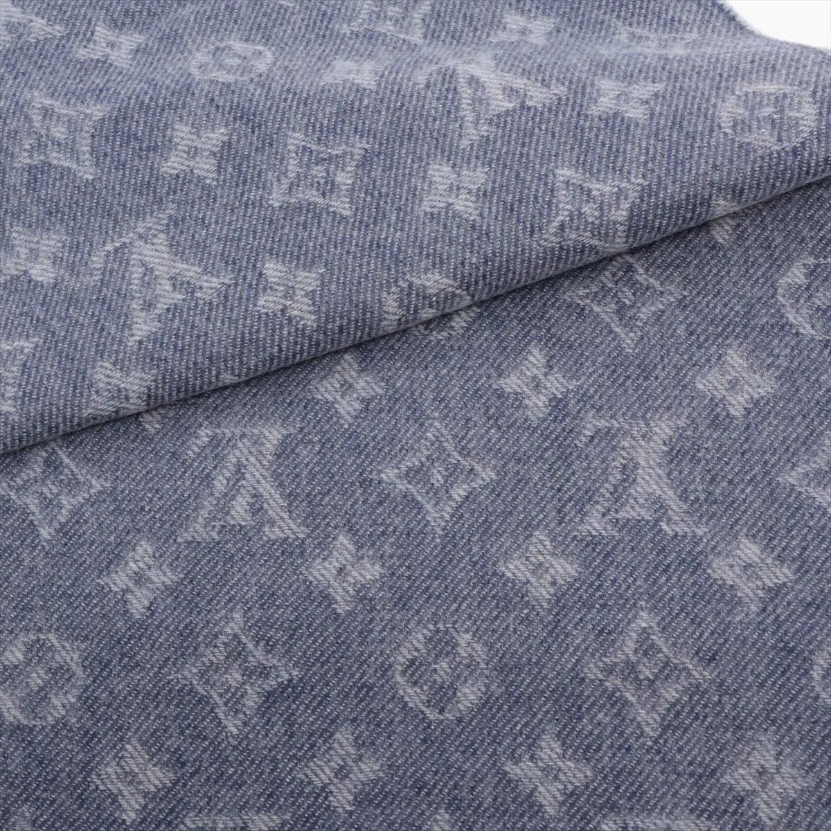 美品 ルイヴィトン エシャルプ スイッチ カシミヤ 100％ ブルー フリンジ M70934 マフラー メンズ MMM CR50-2