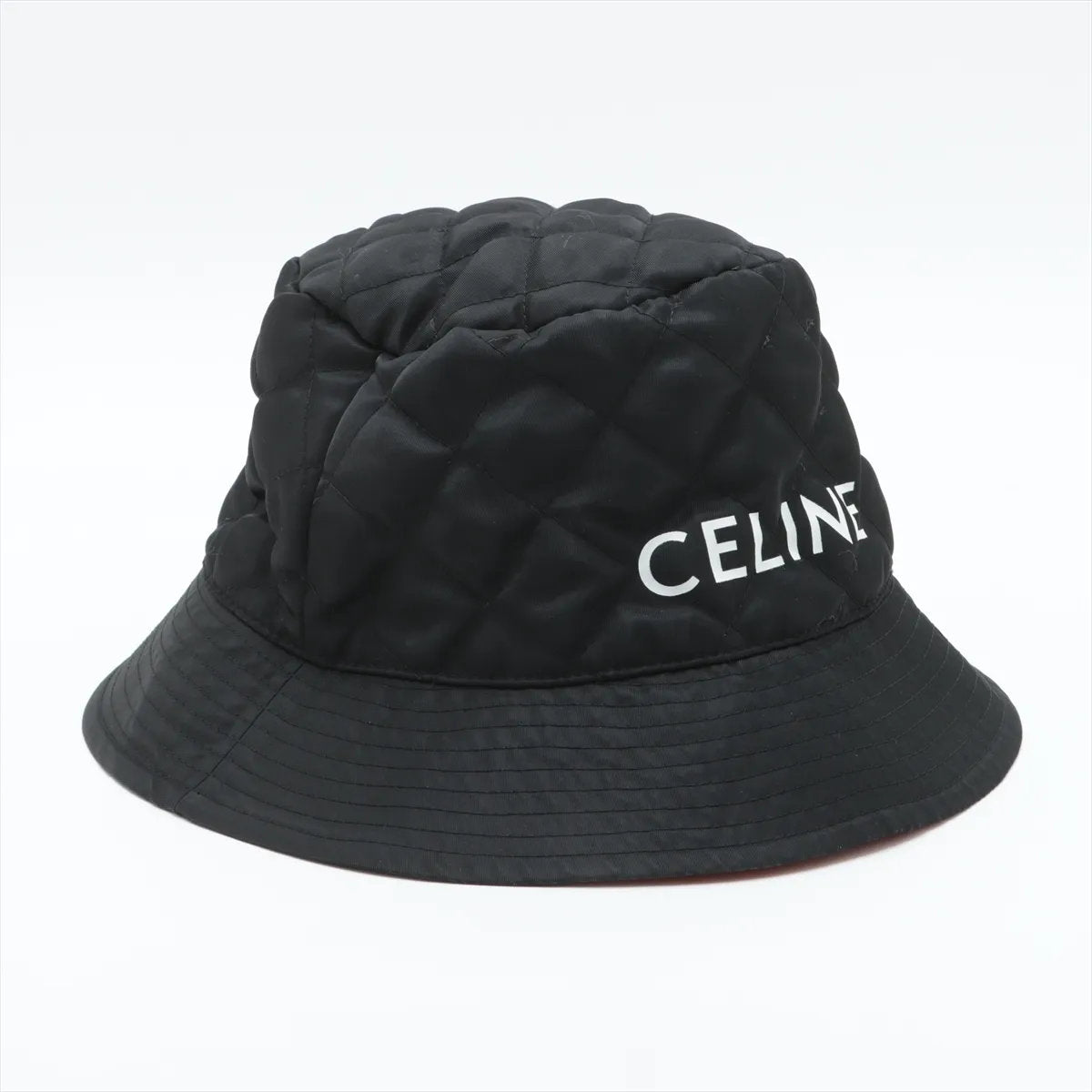 極美品 セリーヌ キルティング バケットハット 帽子 バケハ 2AUB0930C ハット ブラック 黒 メンズ レディース MMM CR50-3