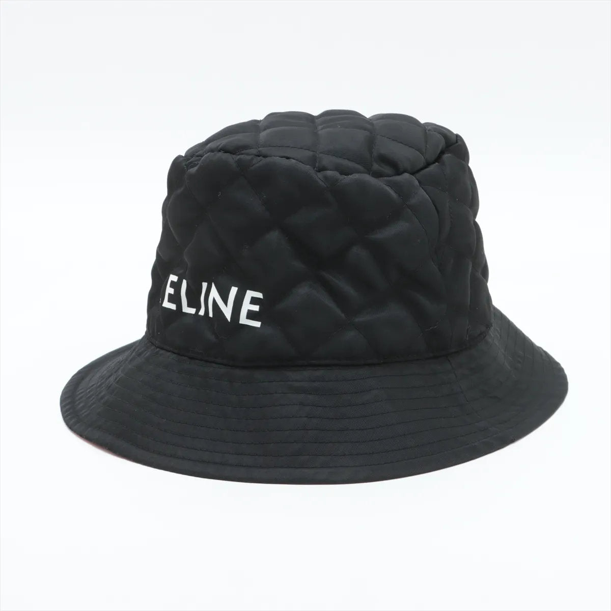 極美品 セリーヌ キルティング バケットハット 帽子 バケハ 2AUB0930C ハット ブラック 黒 メンズ レディース MMM CR50-3
