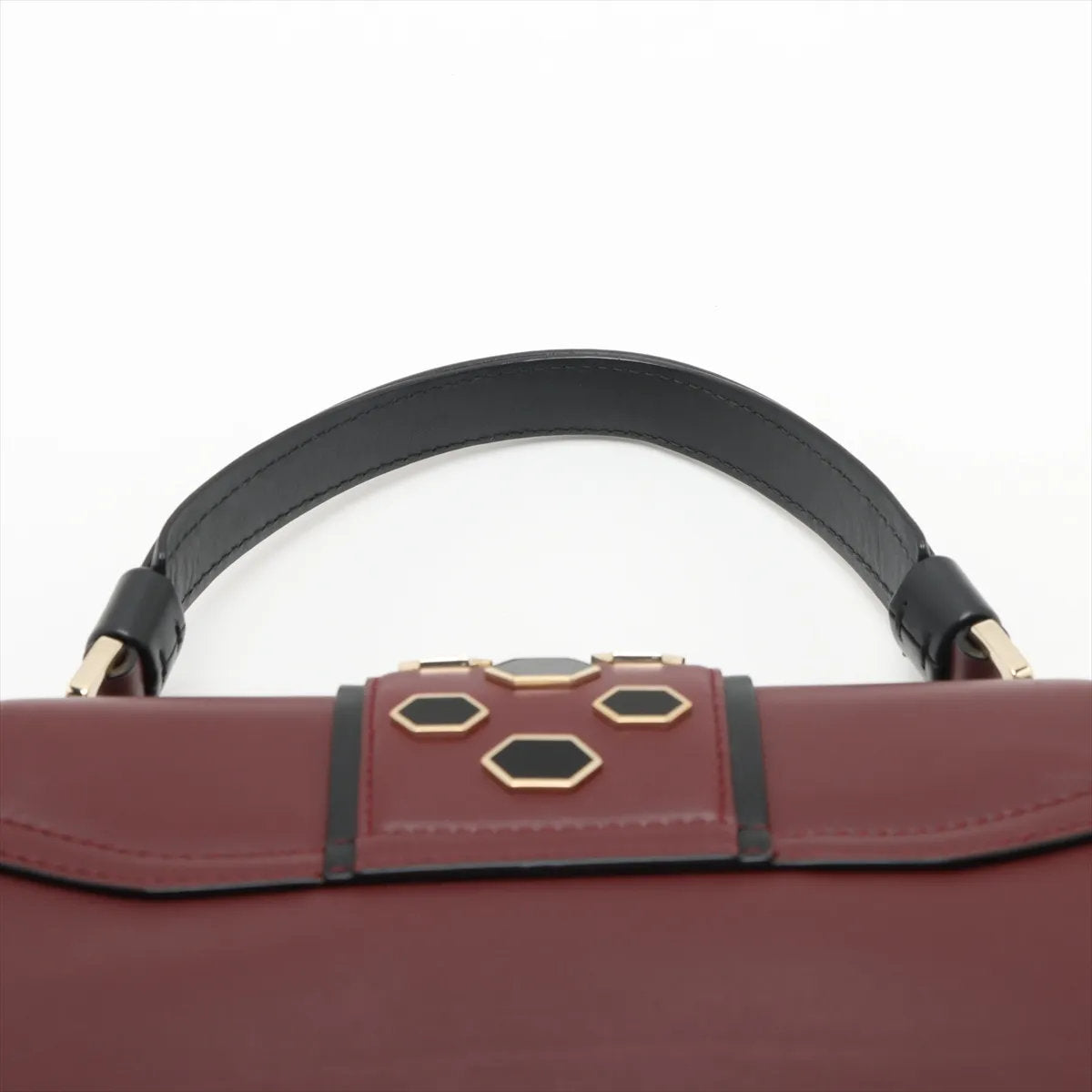 美品 ブルガリ セルペンティ ヴァイパー レザー 2WAY ハンドバッグ 斜め掛け ショルダー ボルドー レディース MMM CS50-5