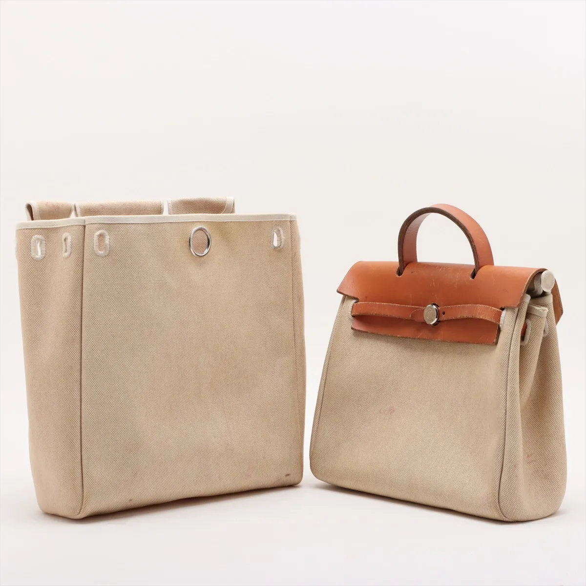 美品 エルメス エールバッグ アド PM トワルアッシュ レザー 2WAY トート バッグ 通勤 リュック メンズ レディース MMM CR51-7