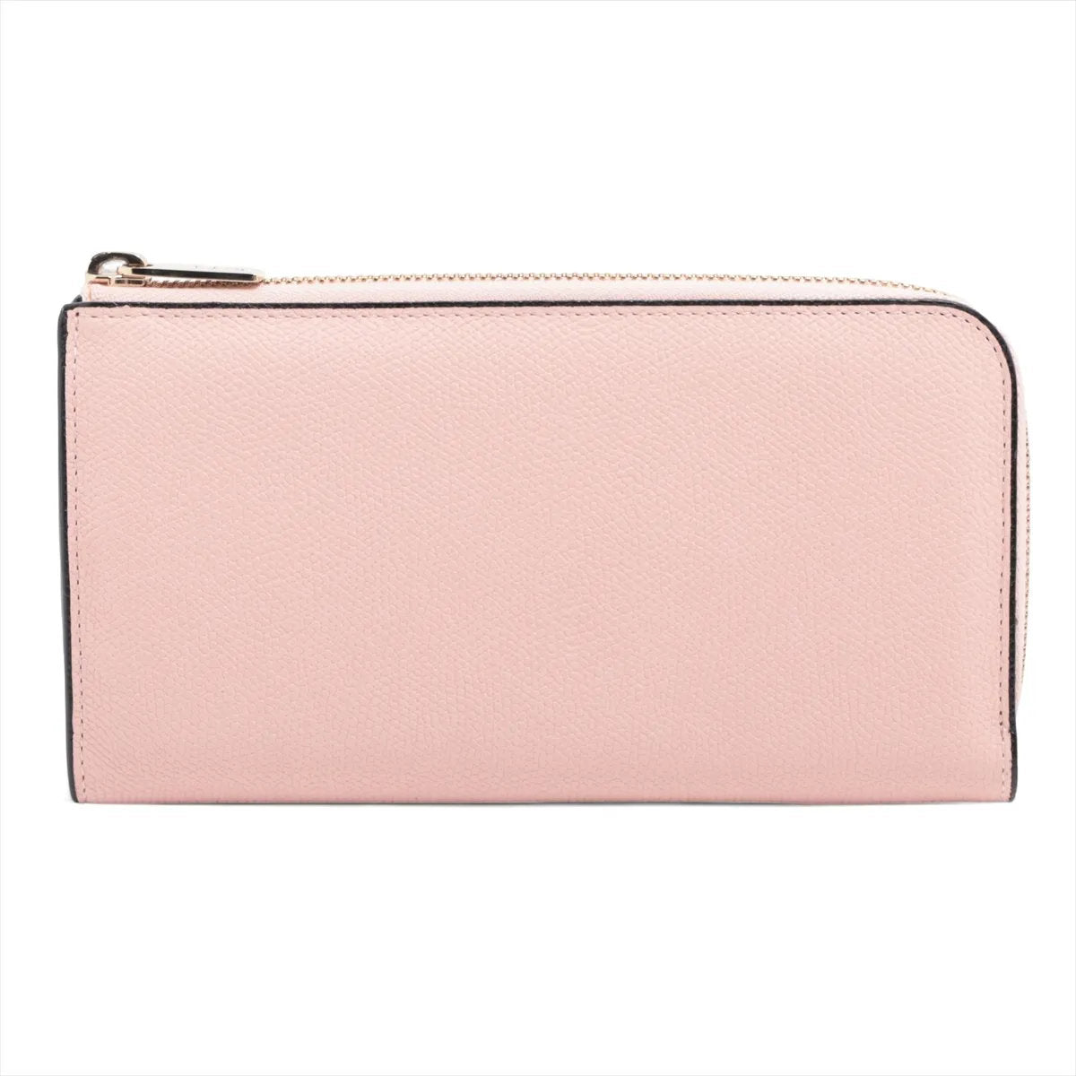 極美品 ヴァレクストラ レザー 長財布 ウォレット ラウンドファスナー ピンク 本革 レディース MMM CU50-1