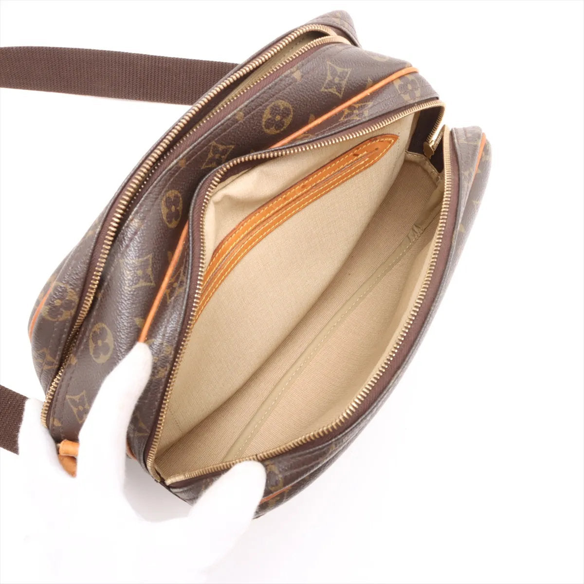 美品 ルイヴィトン モノグラム リポーター PM M45254 レザー ショルダーバッグ 斜め掛け クロスボディ 本革 レディース EEE CV52-7