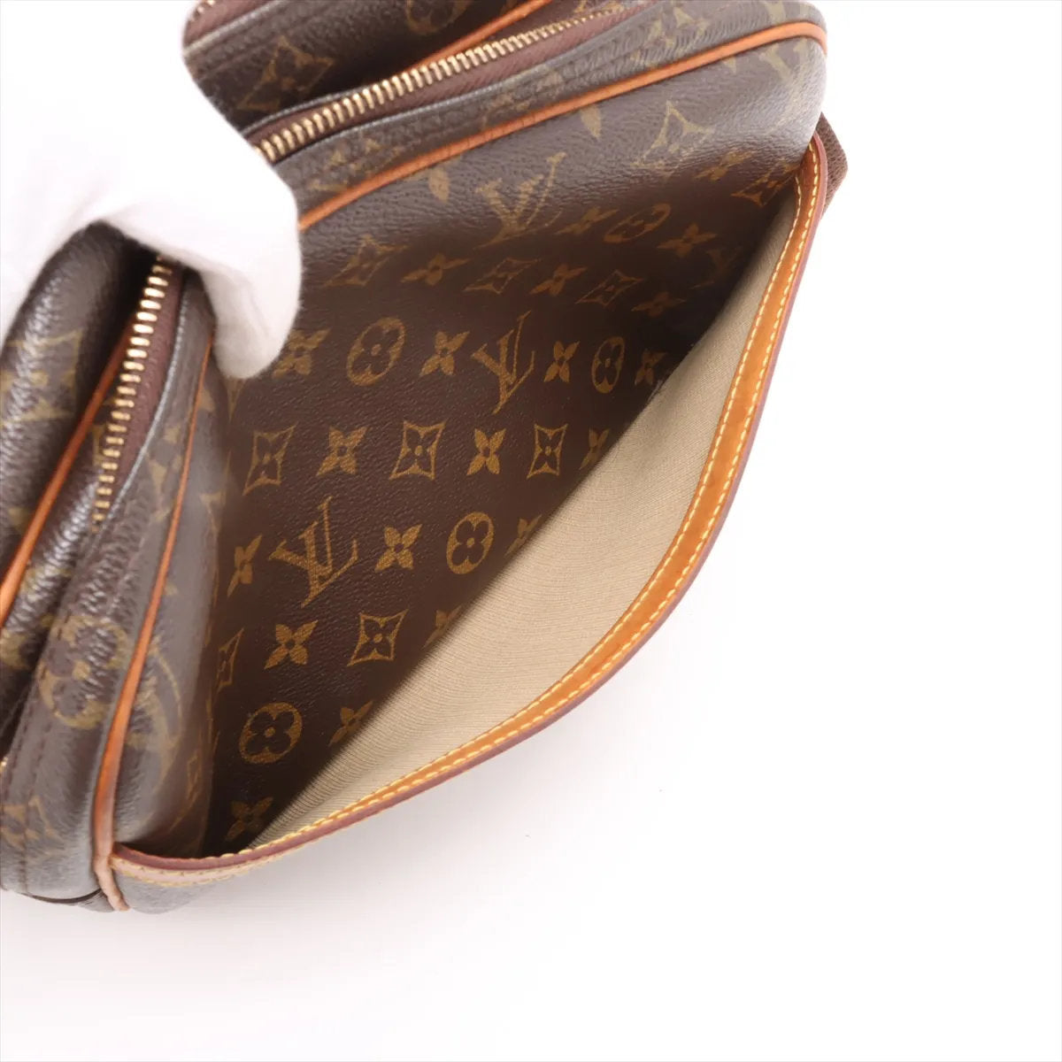 美品 ルイヴィトン モノグラム リポーター PM M45254 レザー ショルダーバッグ 斜め掛け クロスボディ 本革 レディース EEE CV52-7