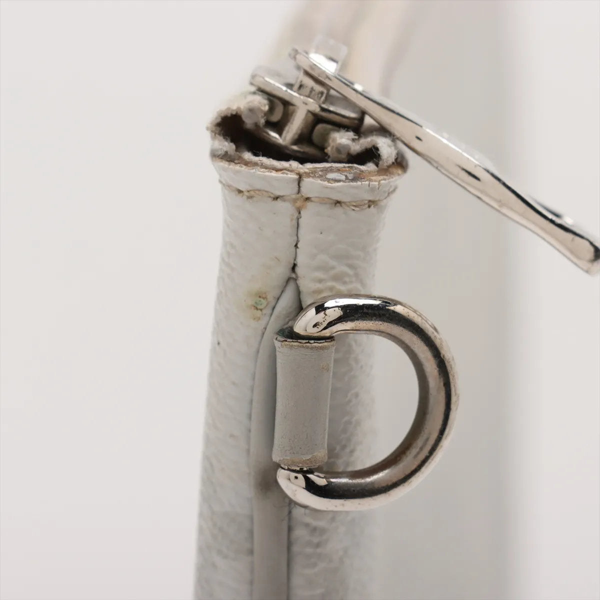 美品 ルイヴィトン モノグラム ホワイト ジップド ポーチ GM M68310 レザー セカンドバッグ クラッチ ポーチ メンズ MMM CV53-10