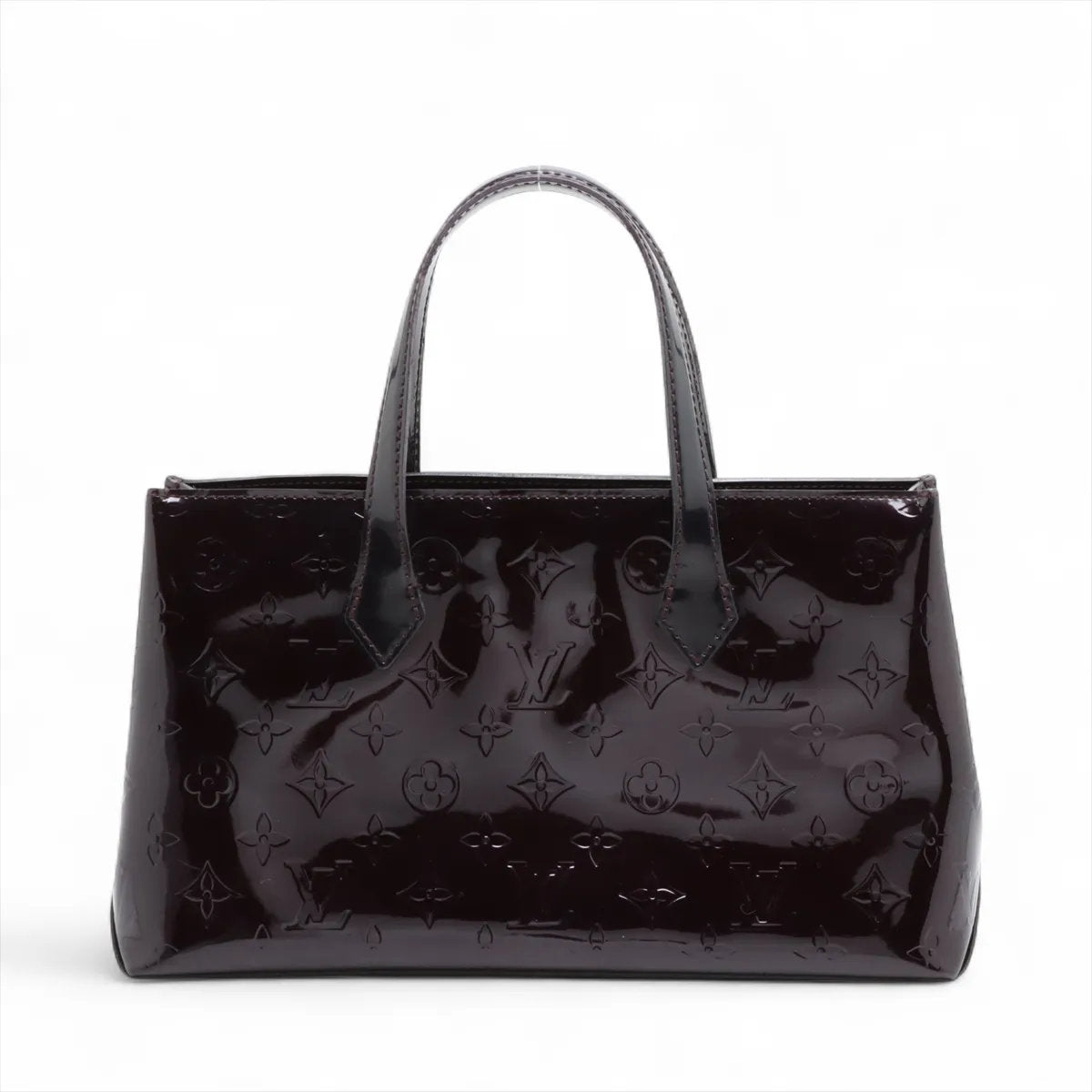 美品 ルイヴィトン モノグラム ヴェルニ ウィルシャー PM M93641 レザー トート バッグ 肩掛け ショルダー レディース EEE CV54-9