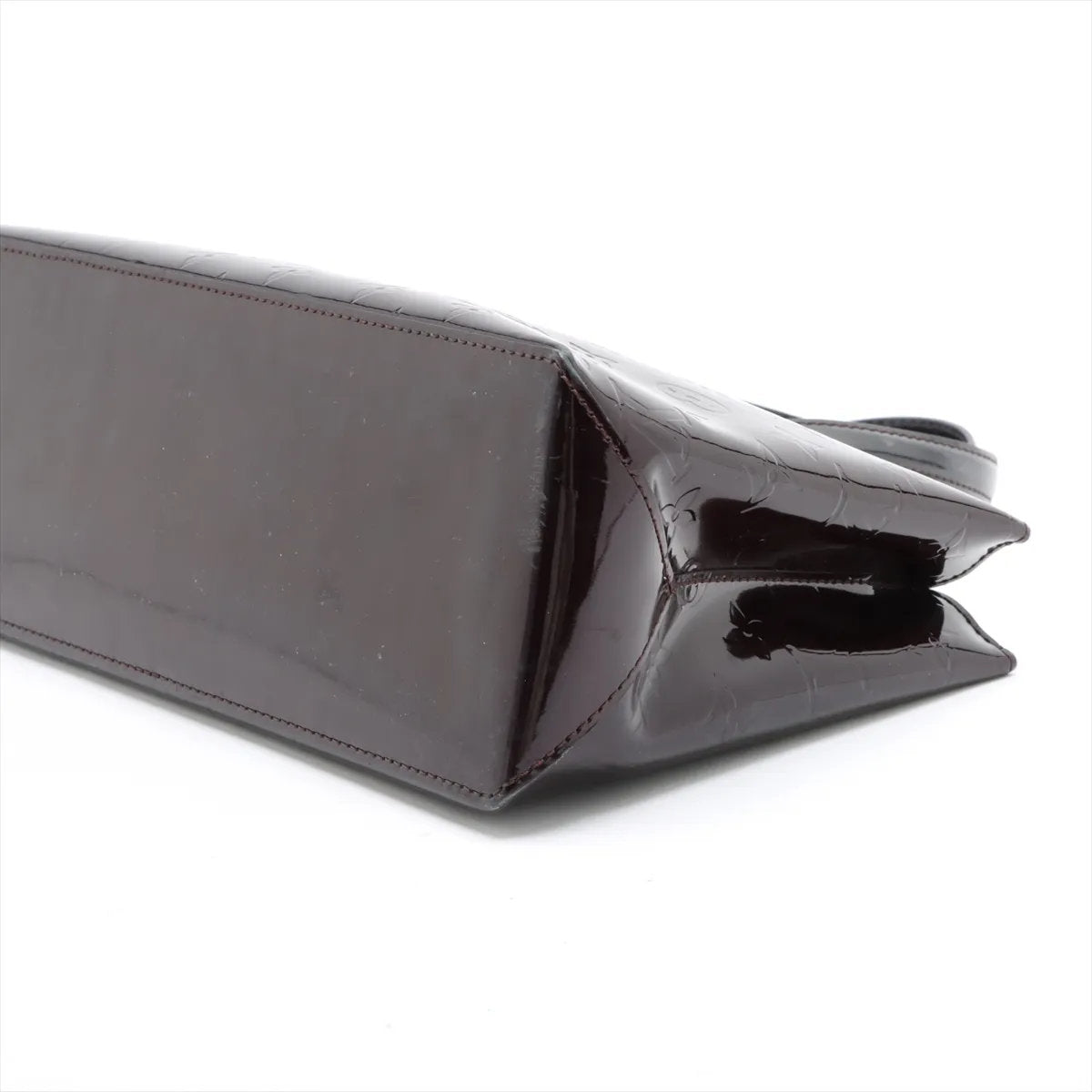 美品 ルイヴィトン モノグラム ヴェルニ ウィルシャー PM M93641 レザー トート バッグ 肩掛け ショルダー レディース EEE CV54-9