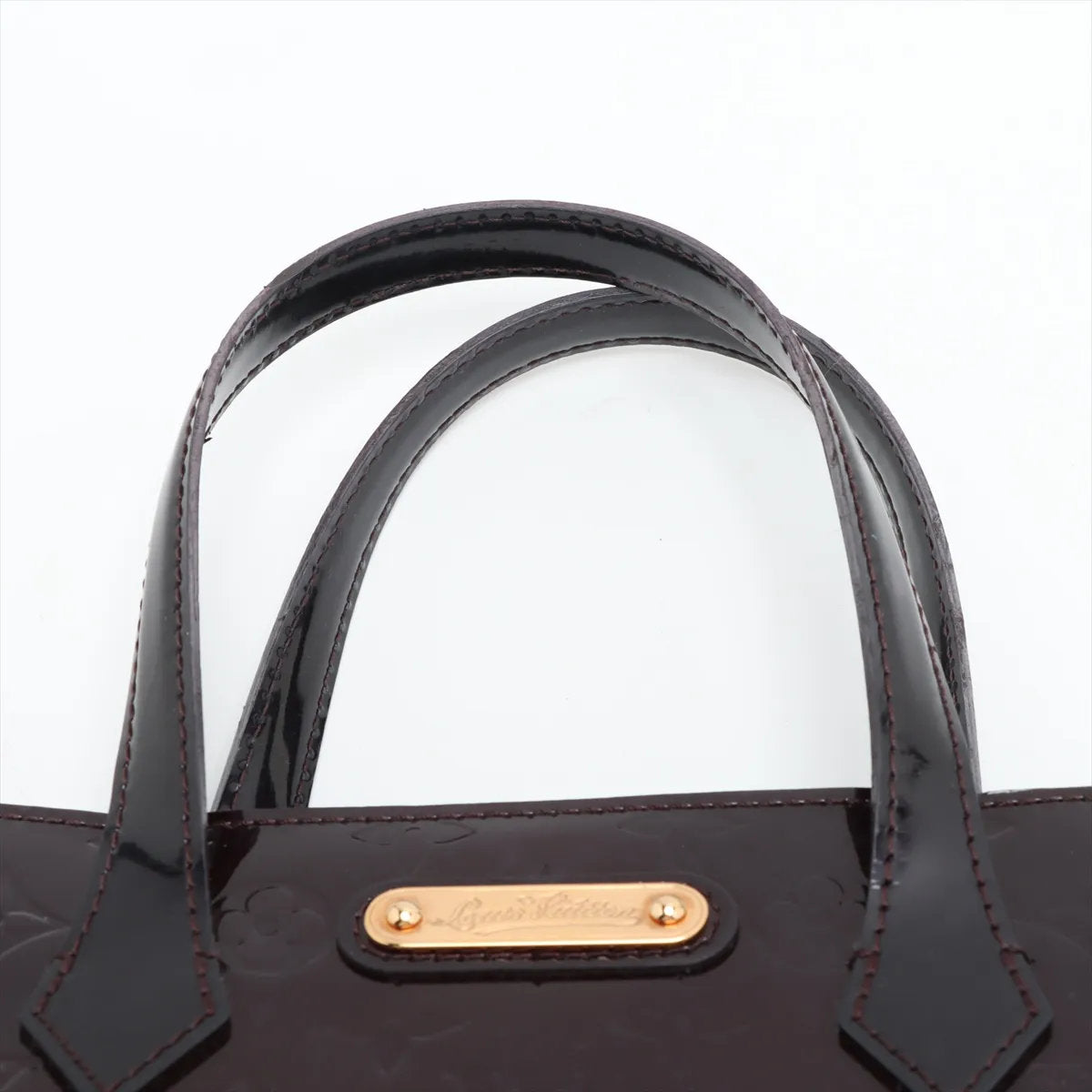 美品 ルイヴィトン モノグラム ヴェルニ ウィルシャー PM M93641 レザー トート バッグ 肩掛け ショルダー レディース EEE CV54-9