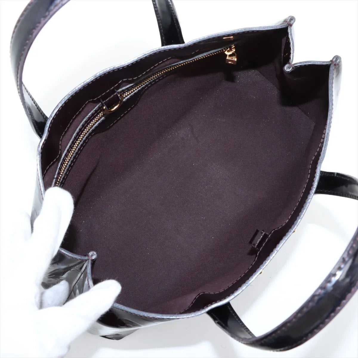 美品 ルイヴィトン モノグラム ヴェルニ ウィルシャー PM M93641 レザー トート バッグ 肩掛け ショルダー レディース EEE CV54-9