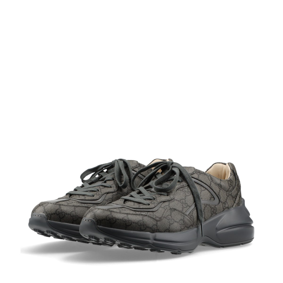 未使用 グッチ GG スプリーム ライトン レザー ローカット スニーカー レースアップ シューズ 靴 11 749626 メンズ RRE CA26-3