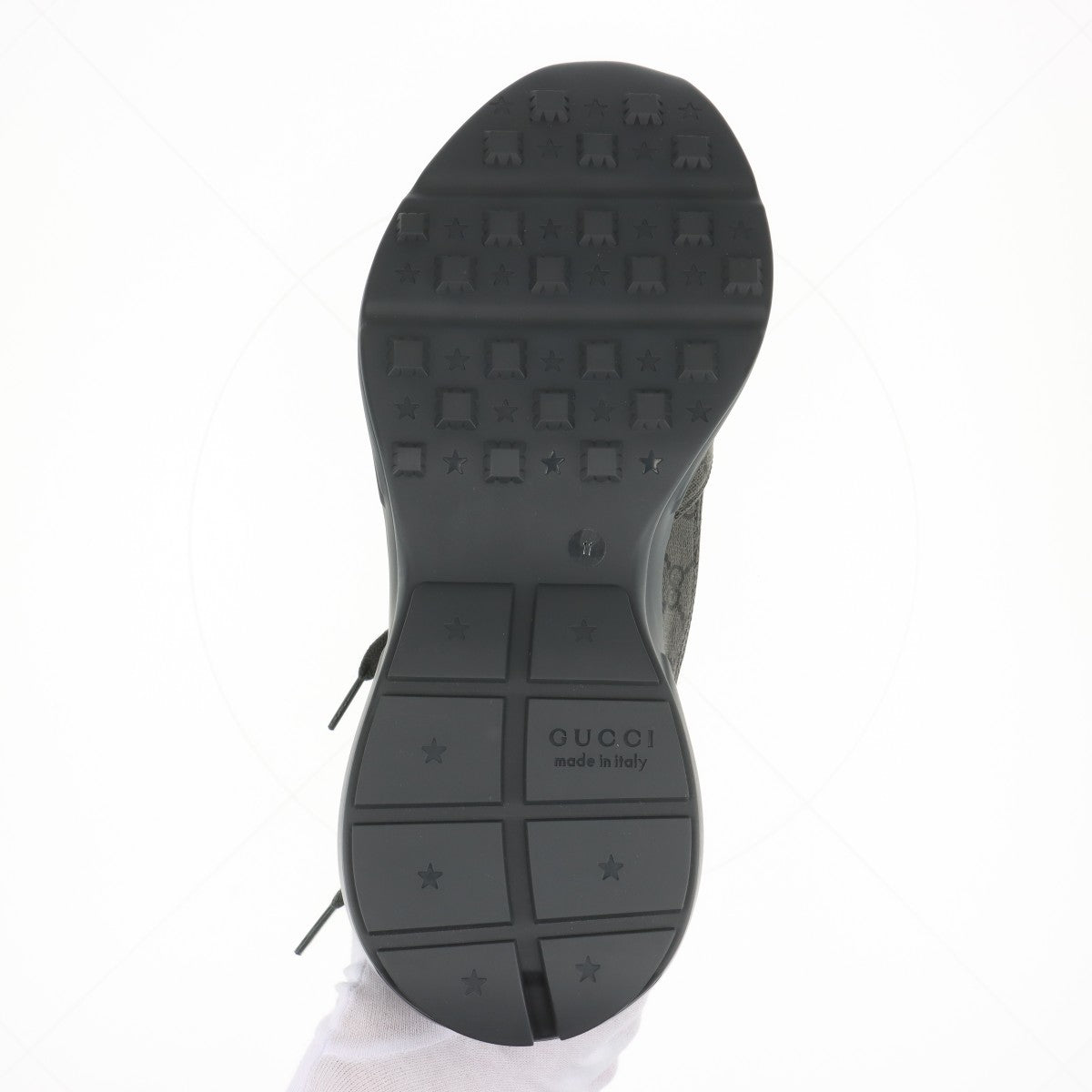 未使用 グッチ GG スプリーム ライトン レザー ローカット スニーカー レースアップ シューズ 靴 11 749626 メンズ RRE CA26-3