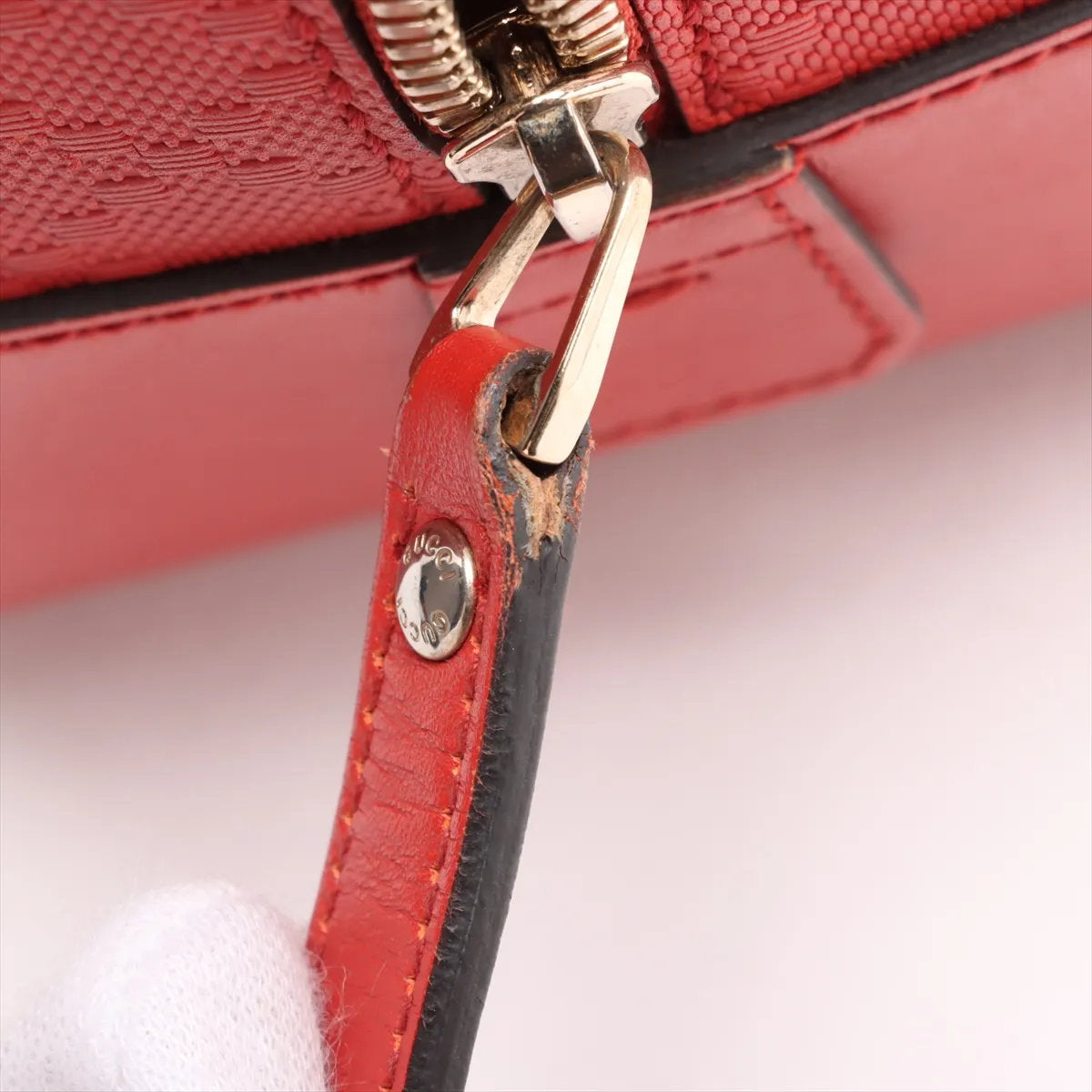 美品 グッチ ディアマンテ レッド 354224 レザー 2WAY ハンドバッグ 斜め掛け ショルダー 本革 ブランド レディース MMM CR52-10