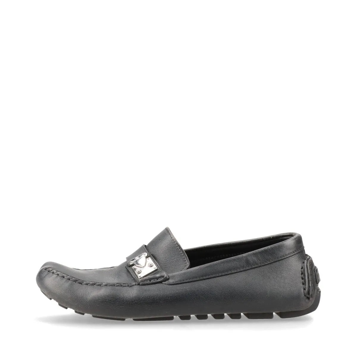 美品 ルイヴィトン ドライビングシューズ 7 1/2 レザー ローファー 靴 シューズ 革靴 紳士 ブラック 黒 メンズ MMM CS50-1