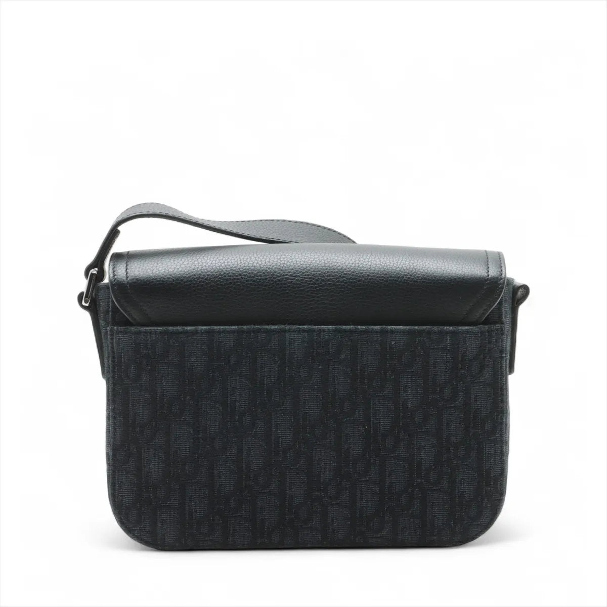 美品 クリスチャンディオール サドル レザー ミニ メッセンジャー ショルダーバッグ 斜め掛け ビジネス ブラック メンズ EEE CT51-9