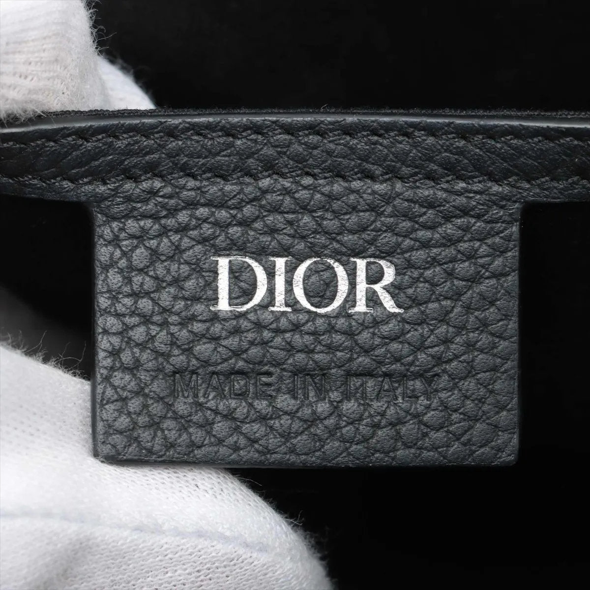 美品 クリスチャンディオール サドル レザー ミニ メッセンジャー ショルダーバッグ 斜め掛け ビジネス ブラック メンズ EEE CT51-9