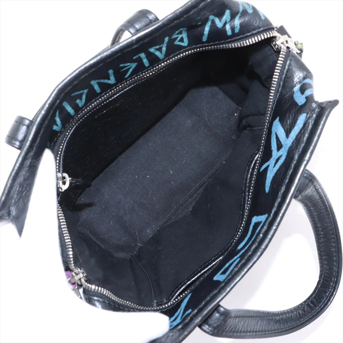 美品 バレンシアガ グラフィティ バザールショッパー XS レザー 2WAY トートバッグ 斜め掛け ショルダー 513989 レディース EEE CV52-2