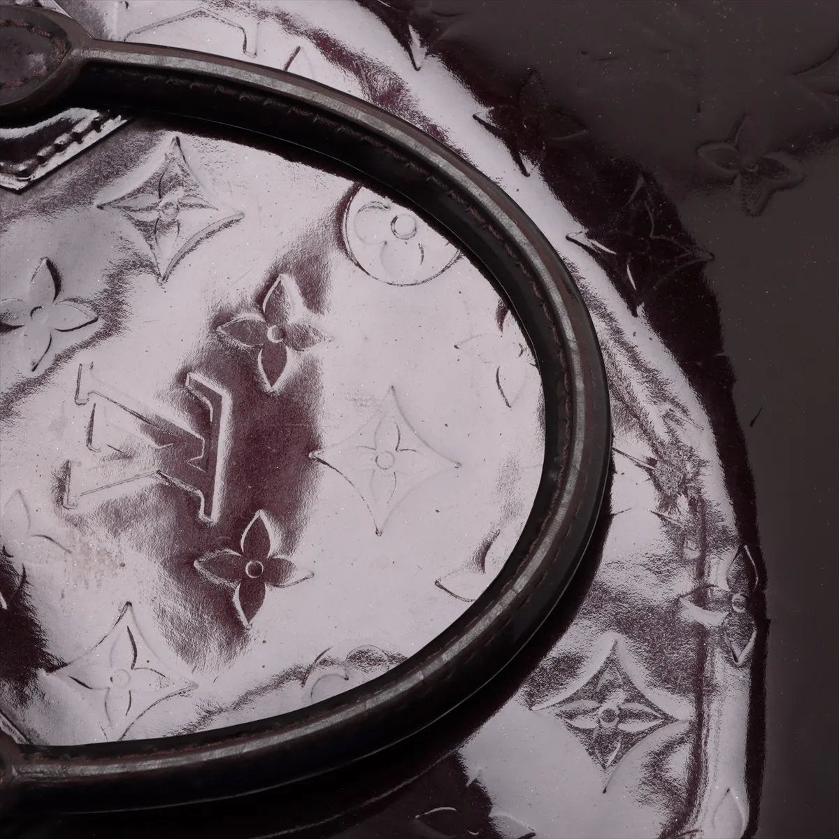 美品 ルイヴィトン モノグラム ヴェルニ アルマ GM アマラント M93595 レザー ハンドバッグ 本革 レディース MMM CV53-8