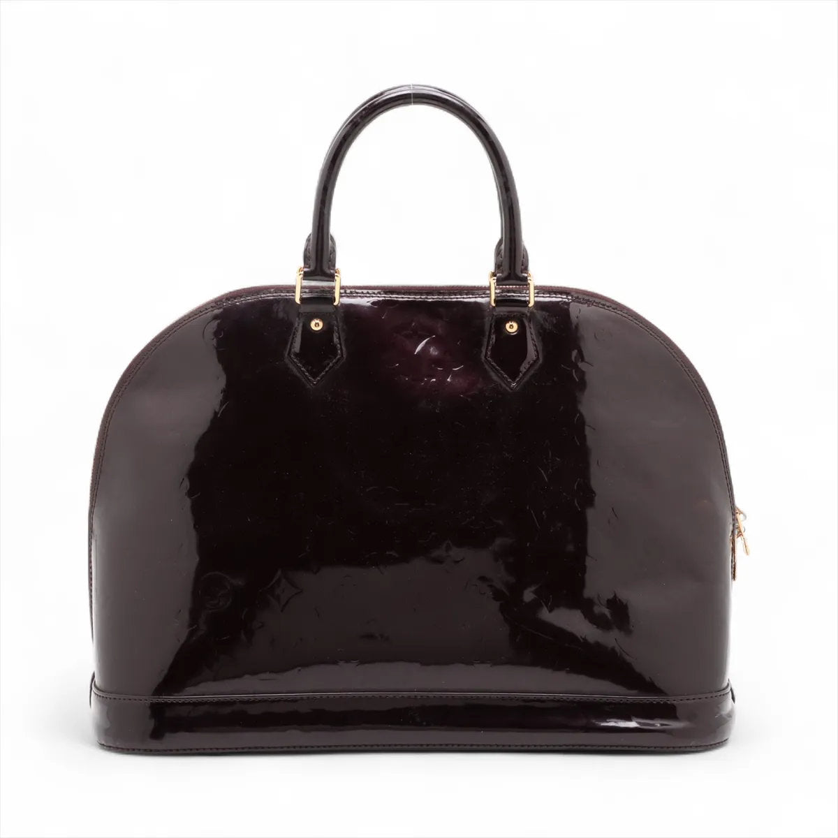 美品 ルイヴィトン モノグラム ヴェルニ アルマ GM アマラント M93595 レザー ハンドバッグ 本革 レディース MMM CV53-8