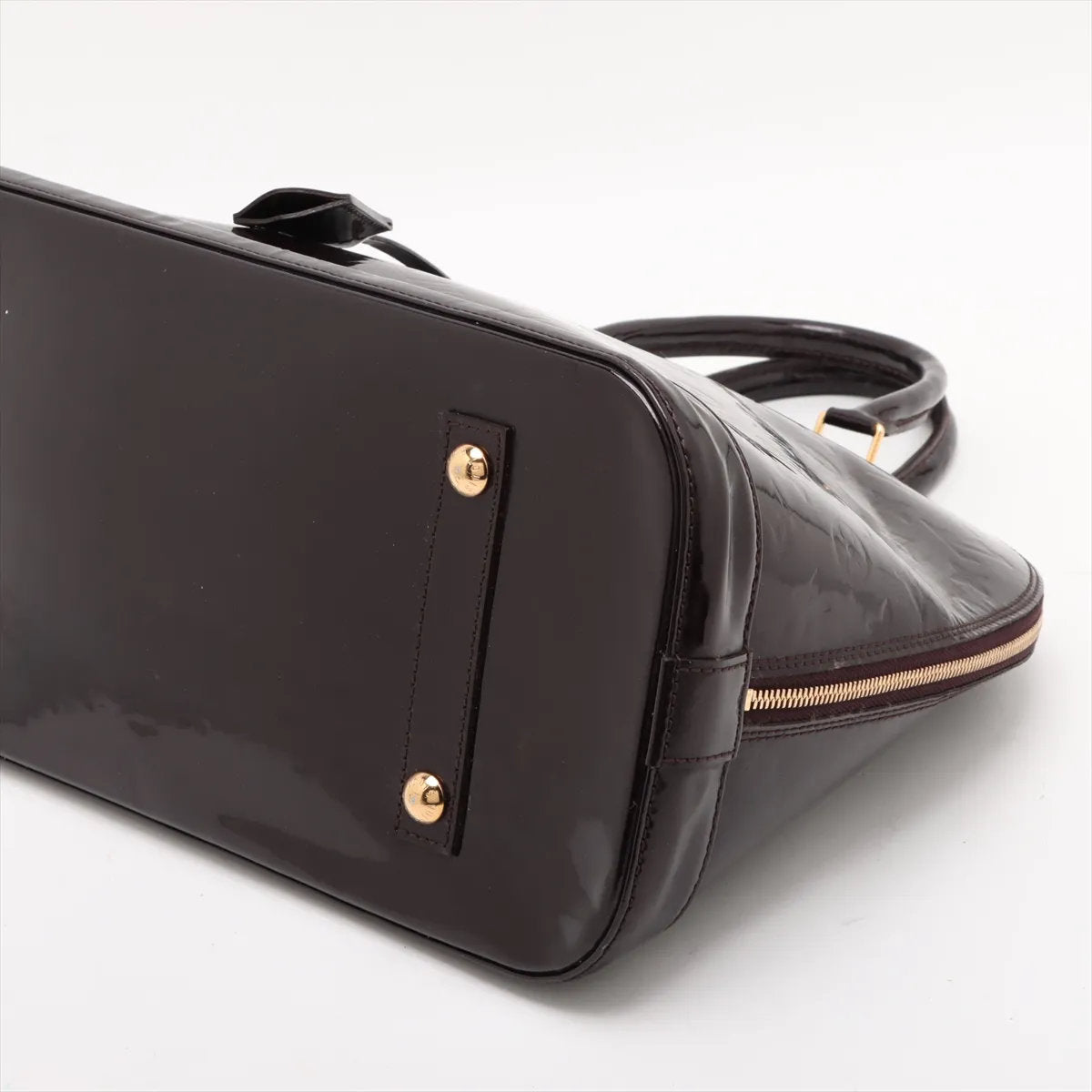 美品 ルイヴィトン モノグラム ヴェルニ アルマ GM アマラント M93595 レザー ハンドバッグ 本革 レディース MMM CV53-8