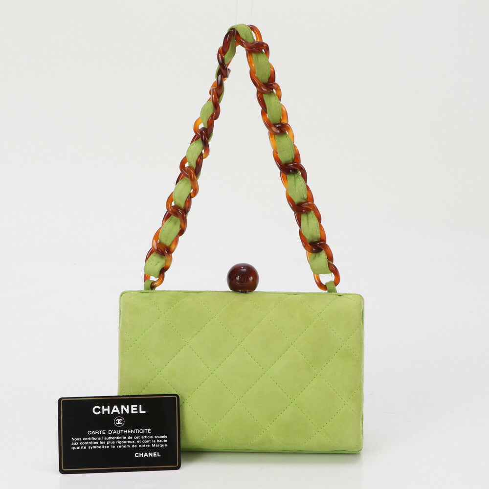 美品 シャネル シリアルシール付 マトラッセ チェーン がま口 レザー ハンドバッグ 肩掛け トート ハンド ショルダー EEY AX5-9