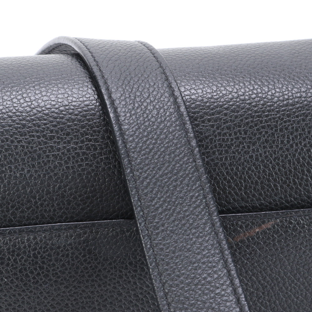 極美品 YSL イヴ サンローラン サンセット レザー ショルダーバッグ 斜め掛け ハンド トート シルバー 金具 レディース ELE BH5-7