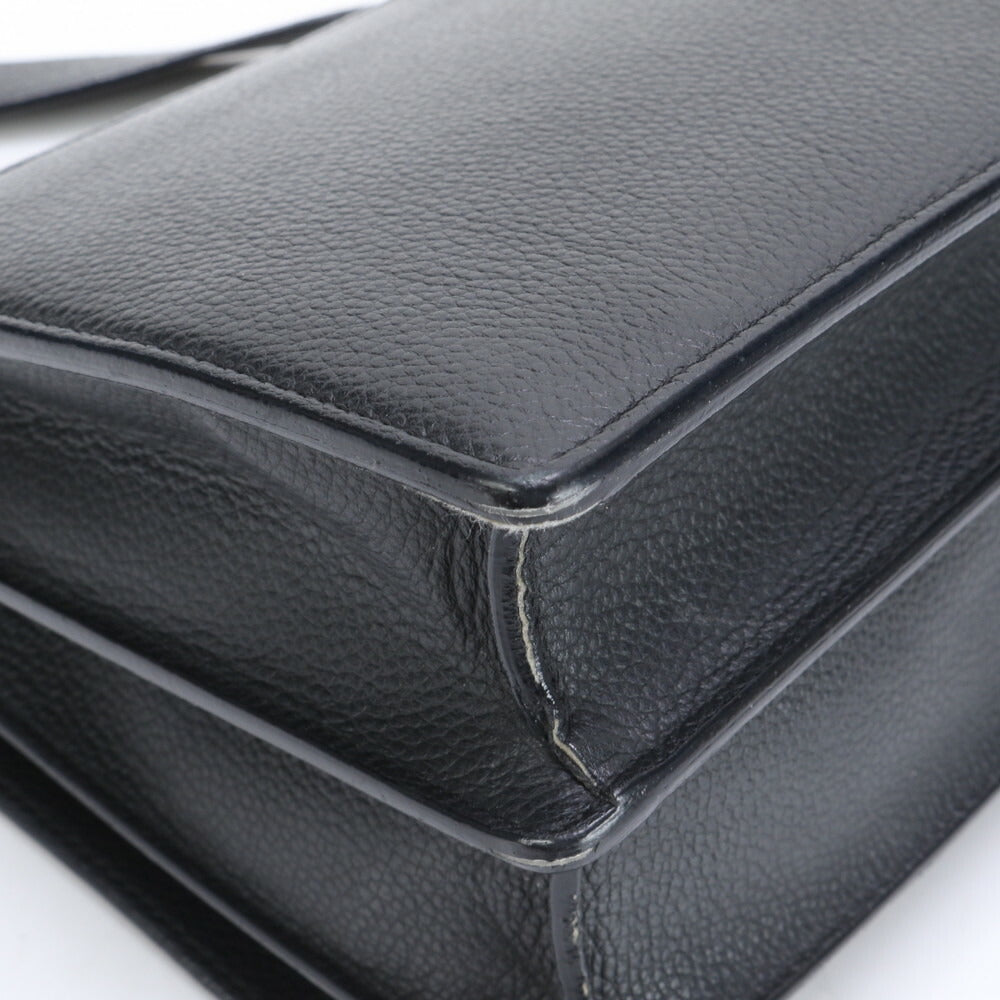 極美品 YSL イヴ サンローラン サンセット レザー ショルダーバッグ 斜め掛け ハンド トート シルバー 金具 レディース ELE BH5-7