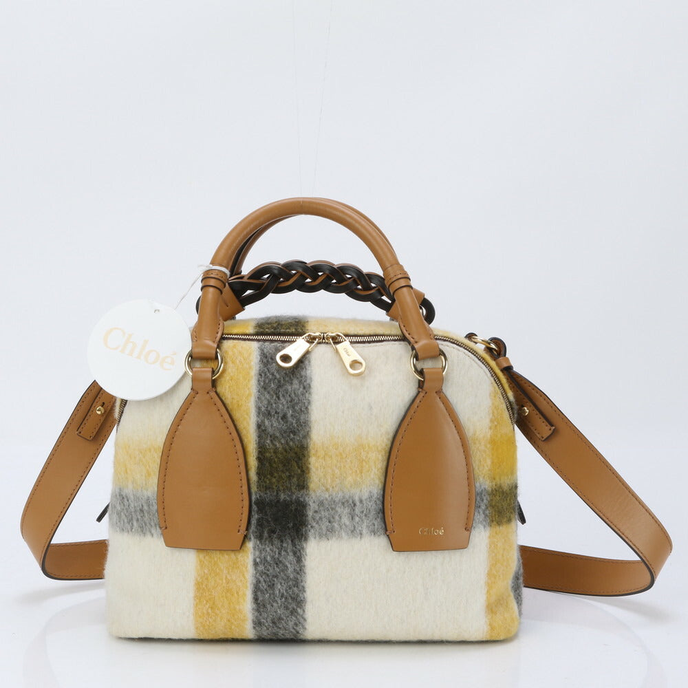 新品同様 DRAWER別注 クロエ ダリア タータン チェック 2WAY ショルダーバッグ 斜め掛け ハンド トート レディース ELE BH18-6