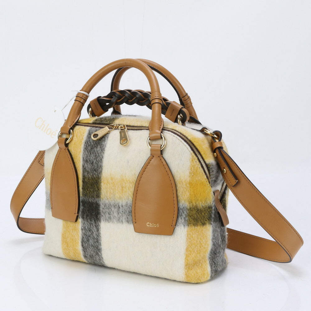 新品同様 DRAWER別注 クロエ ダリア タータン チェック 2WAY ショルダーバッグ 斜め掛け ハンド トート レディース ELE BH18-6