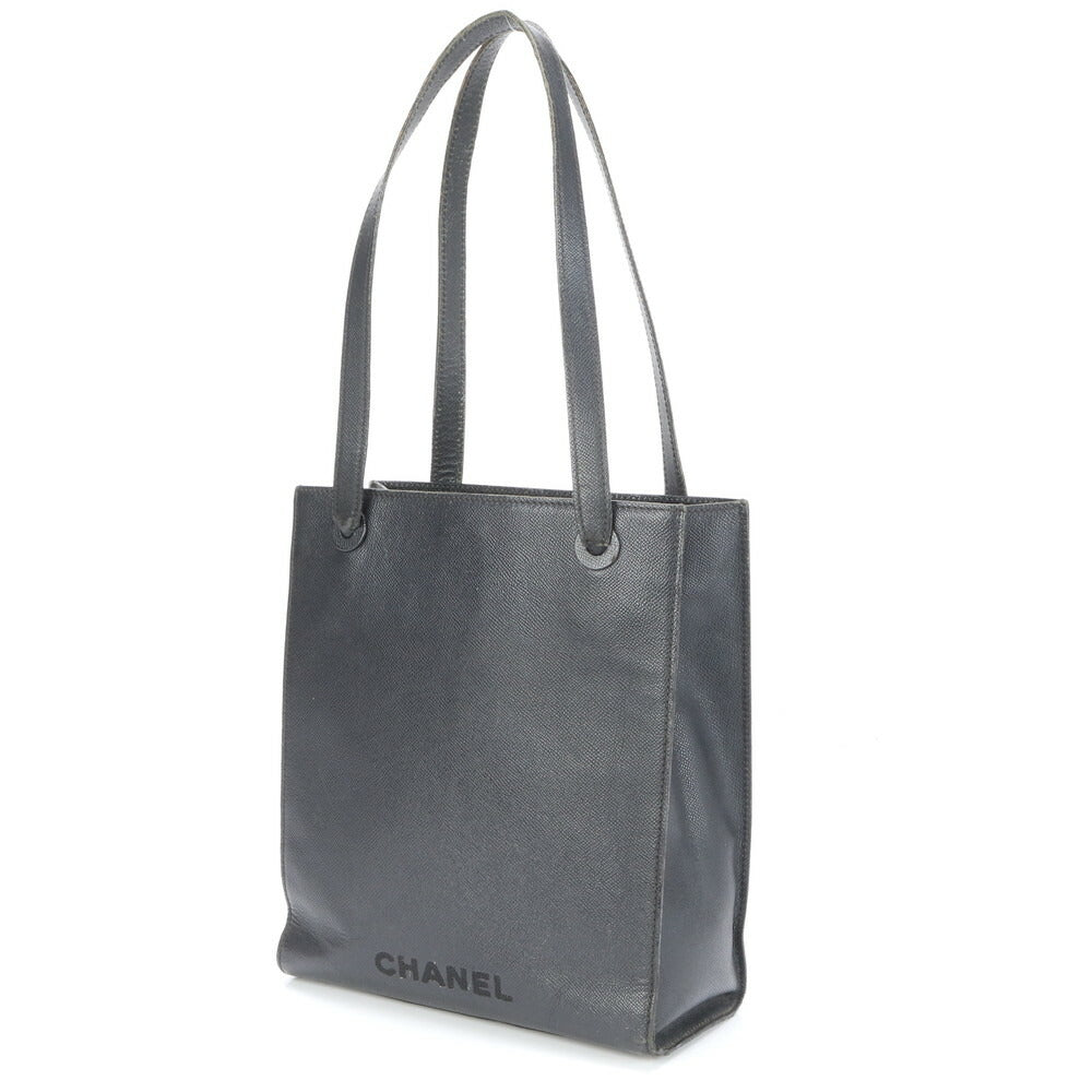 そごう千葉店 シャネル シリアル ブティックシール付 キャビア スキン レザー トート バッグ ショルダー A4 レディース MRE BI14-5