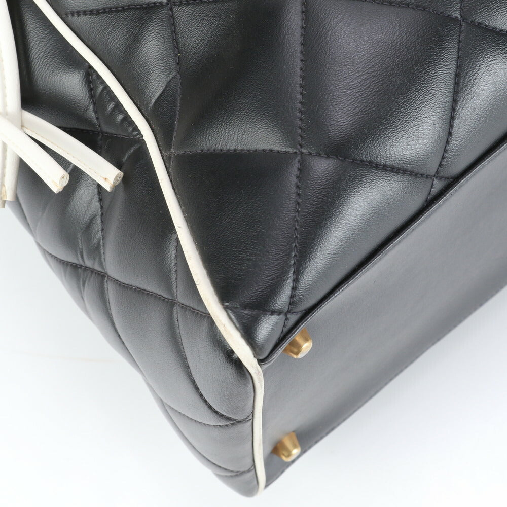 極美品 シャネル シリアルシール付 マトラッセ ロゴ レザー ボストン バッグ 出張 旅行 ハンド ショルダー A4 レディース MME BM16-6