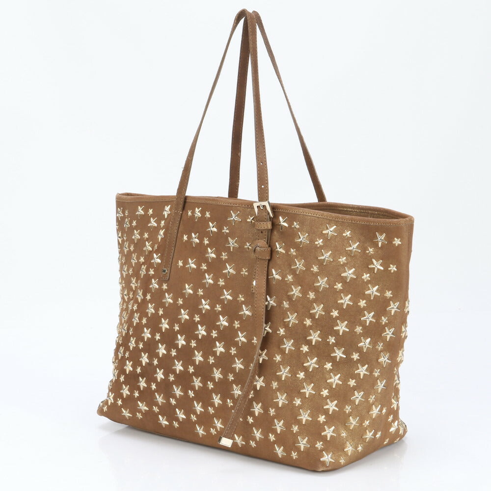 ジミーチュウ ホログラムシール サシャ M スタッズ スター レザー トート バッグ 肩掛け ショルダー ハンド A4 レディース EEE BM23-9