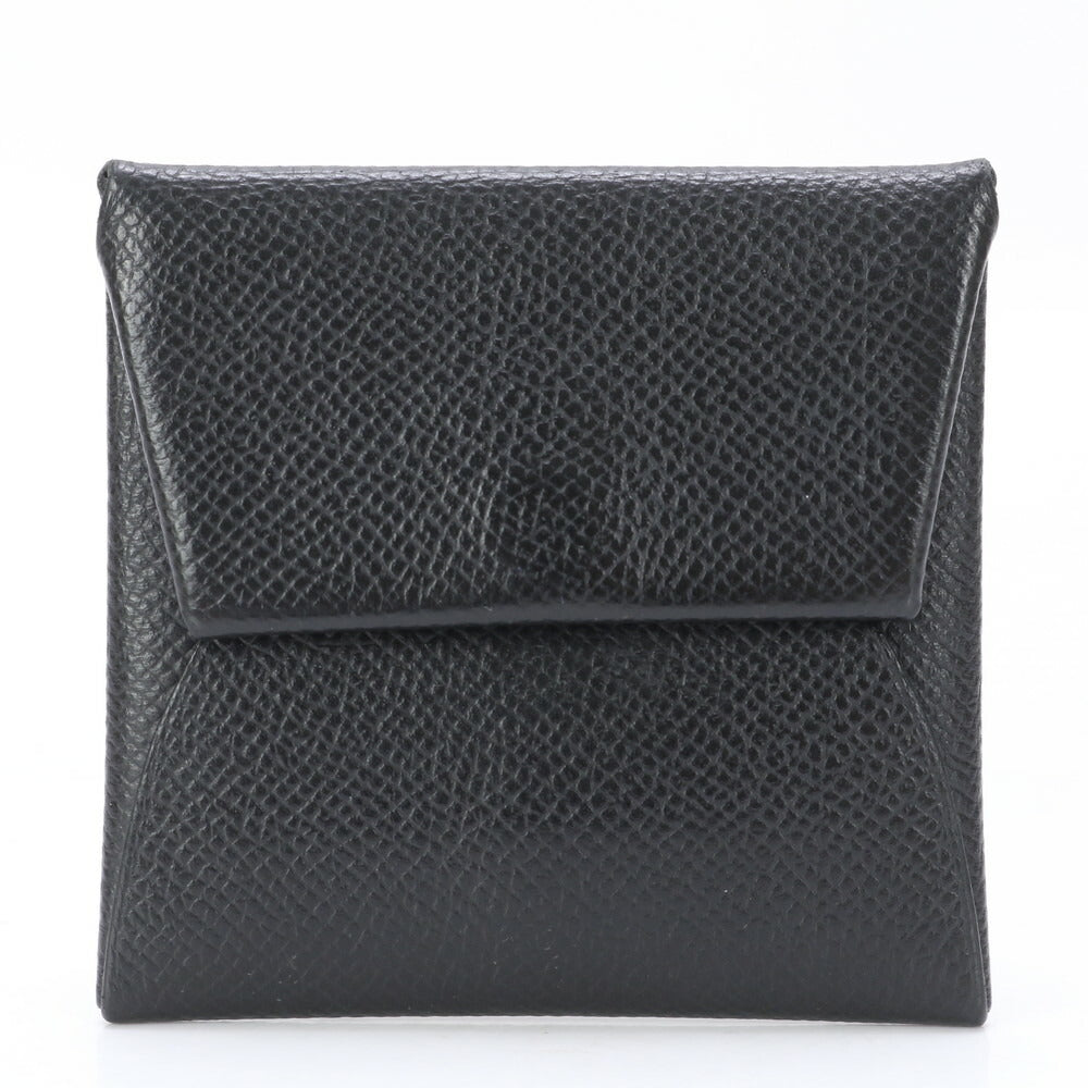 新品同様 エルメス Z 刻印 バスティア ヴォーエプソン レザー コインケース ブラック 小銭入れ コンパクト 本革 メンズ EEM BQ5-4