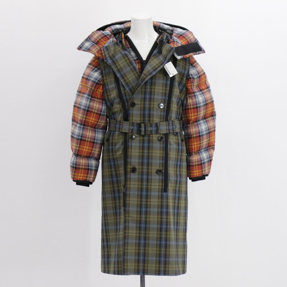 美品 バーバリー チェック レイヤード トレンチ コート ダウン ジャケット アパレル アウター 防寒 ファッション メンズ EEE BR11-7
