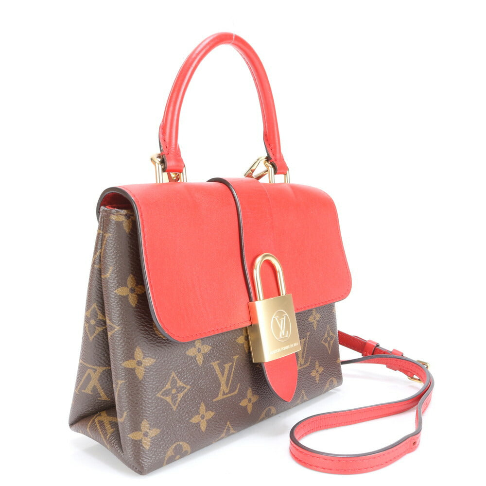 新品同様 ルイヴィトン モノグラム ロッキー BB コクリコ M44322 レザー 2WAY ショルダーバッグ 斜め掛け レディース MMM BQ25-10